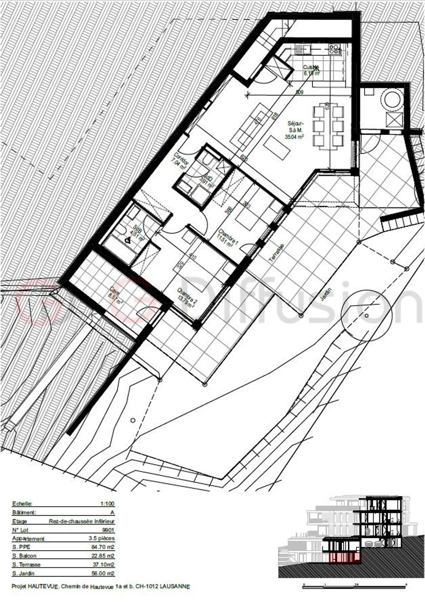 Magnifico appartamento di 3,5 stanze nelle alture di Chailly - Foto 2 di 3