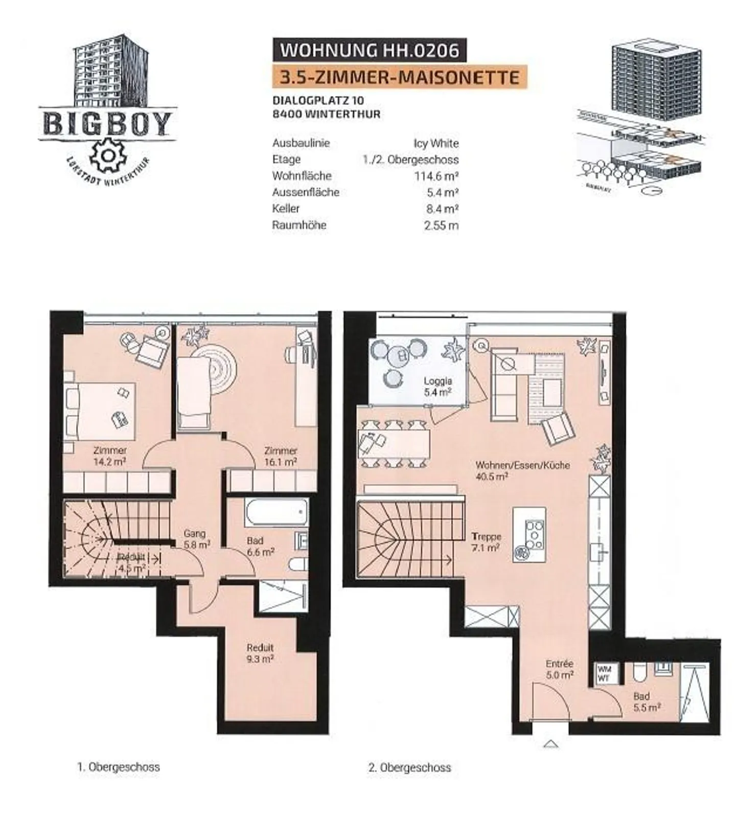 Moderne 3.5-Zimmer-Maisonette - Foto 10 von 10
