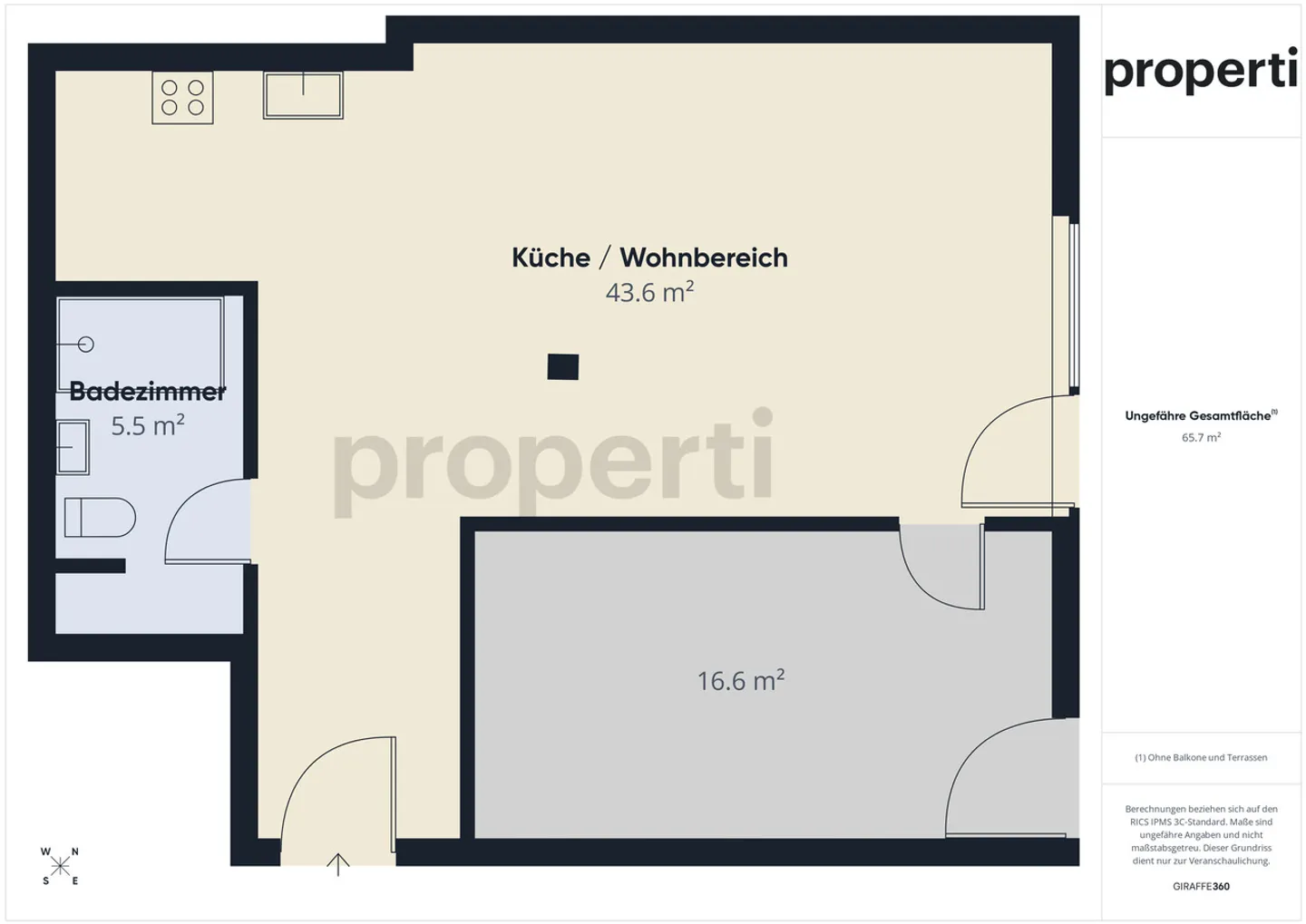 Modern 2.5-room apartment with balcony, Basel - Photo 12 of 13