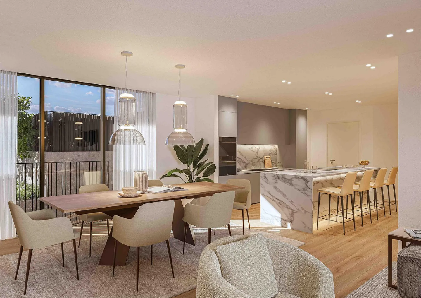 Modern 4.5 rooms with terrace in Lugano Pregassona - Photo 2 of 6