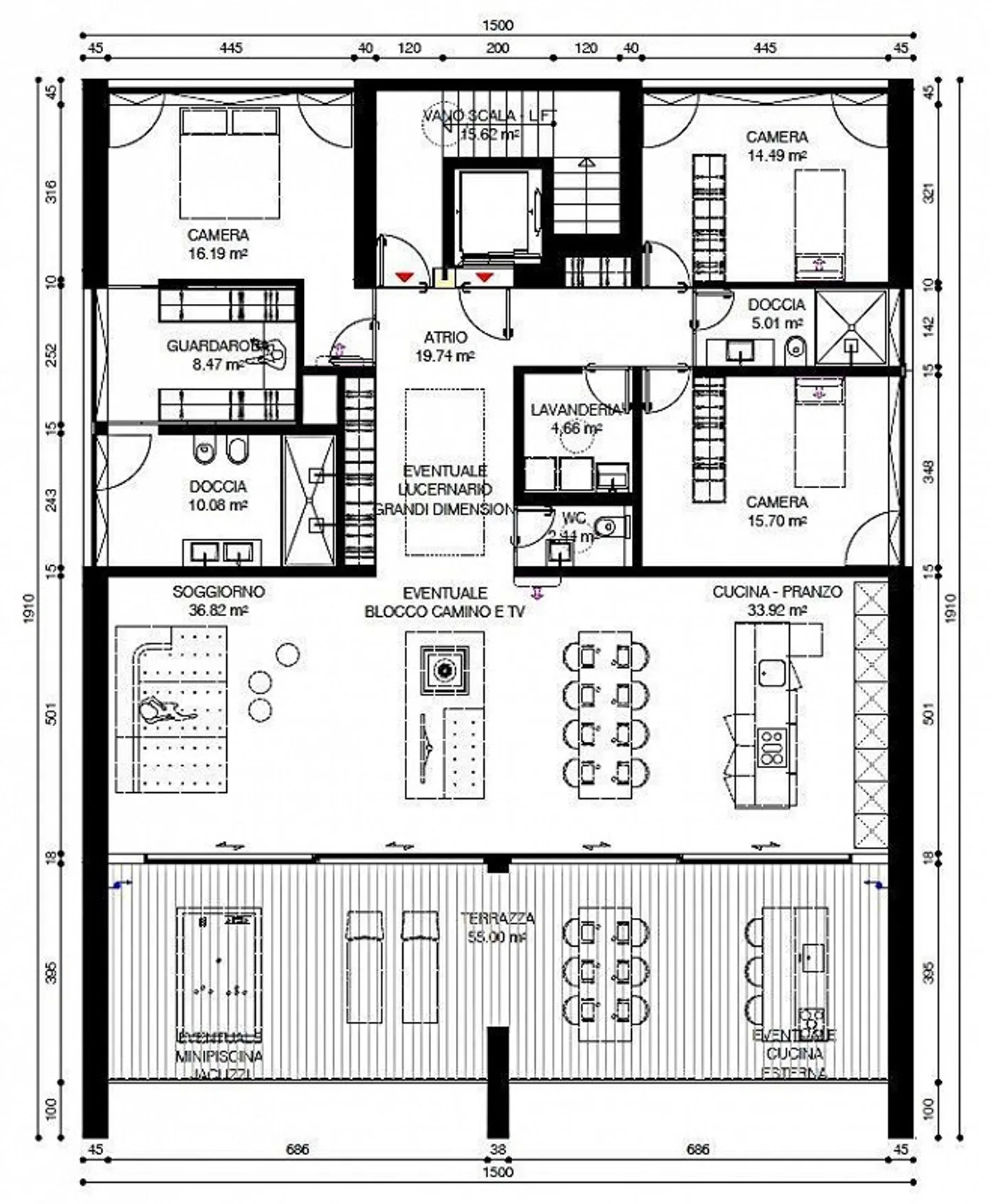 Exklusive Dachwohnung mit grosser überdachter Terrasse  | Attico Es... - Photo 12 sur 12