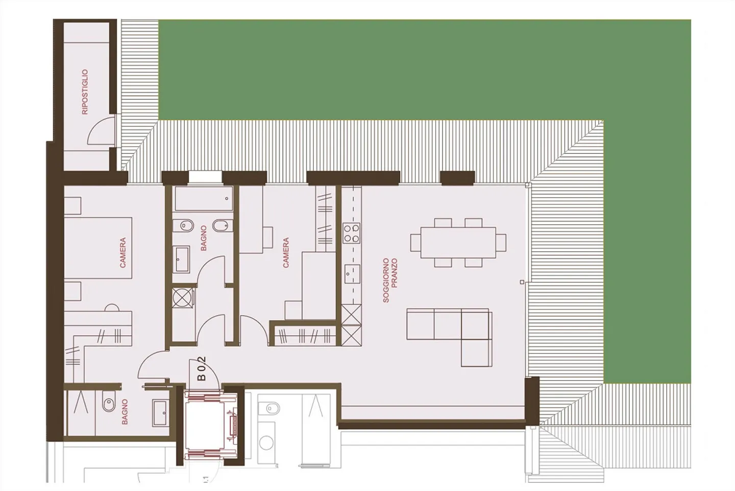 Appartamento moderno con giardino privato - Foto 10 di 10