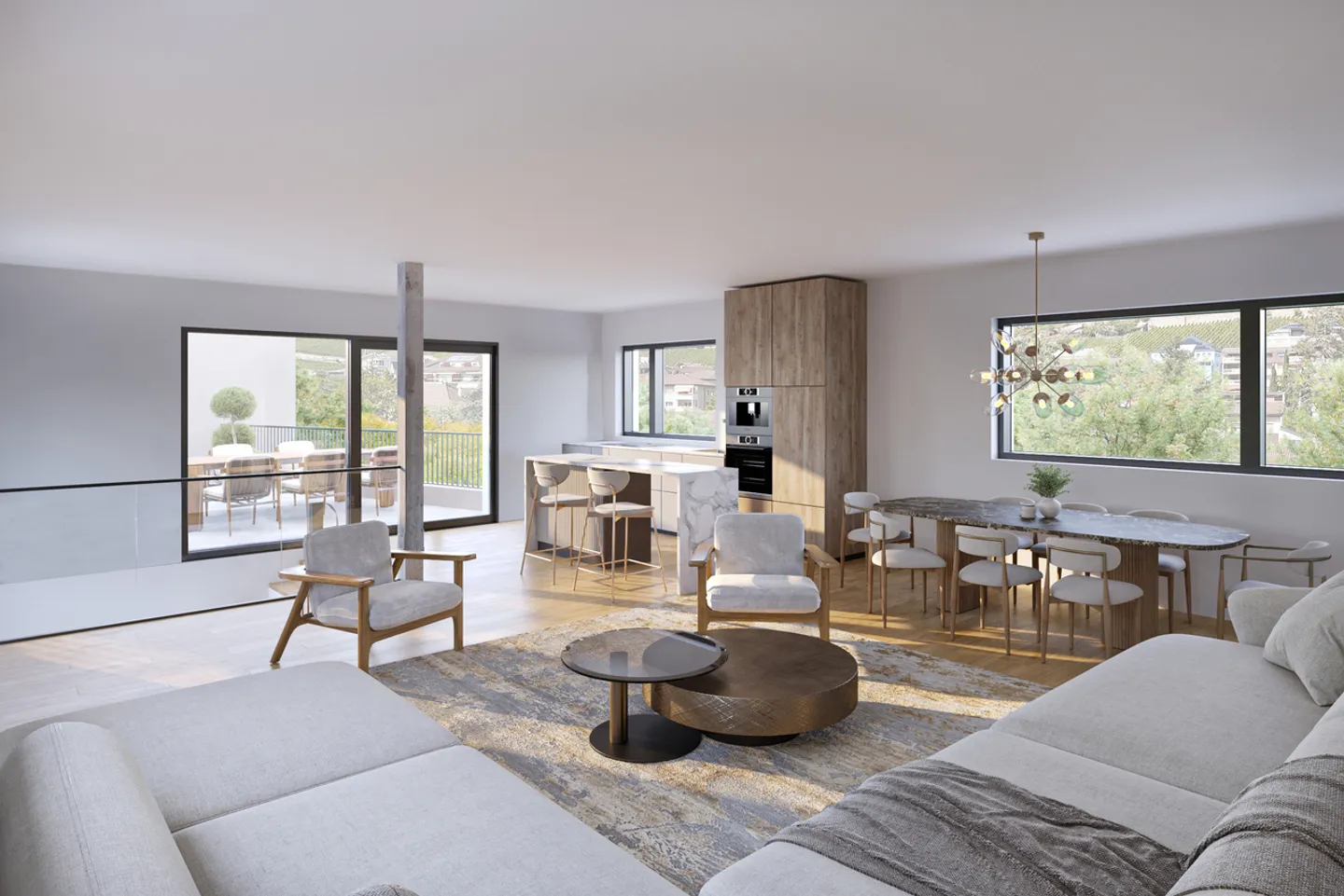 "ROCHER EN VILLE"  6 VILLAS DE STANDING AU COEUR DE SION - Foto 6 von 8