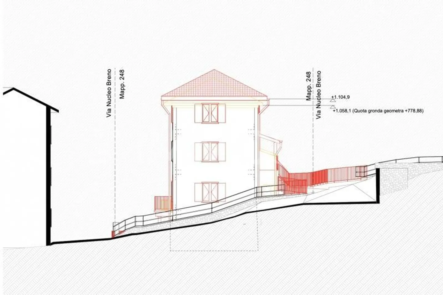 Terrain avec projet autorisé pour duplex – Breno - Photo 3 sur 5