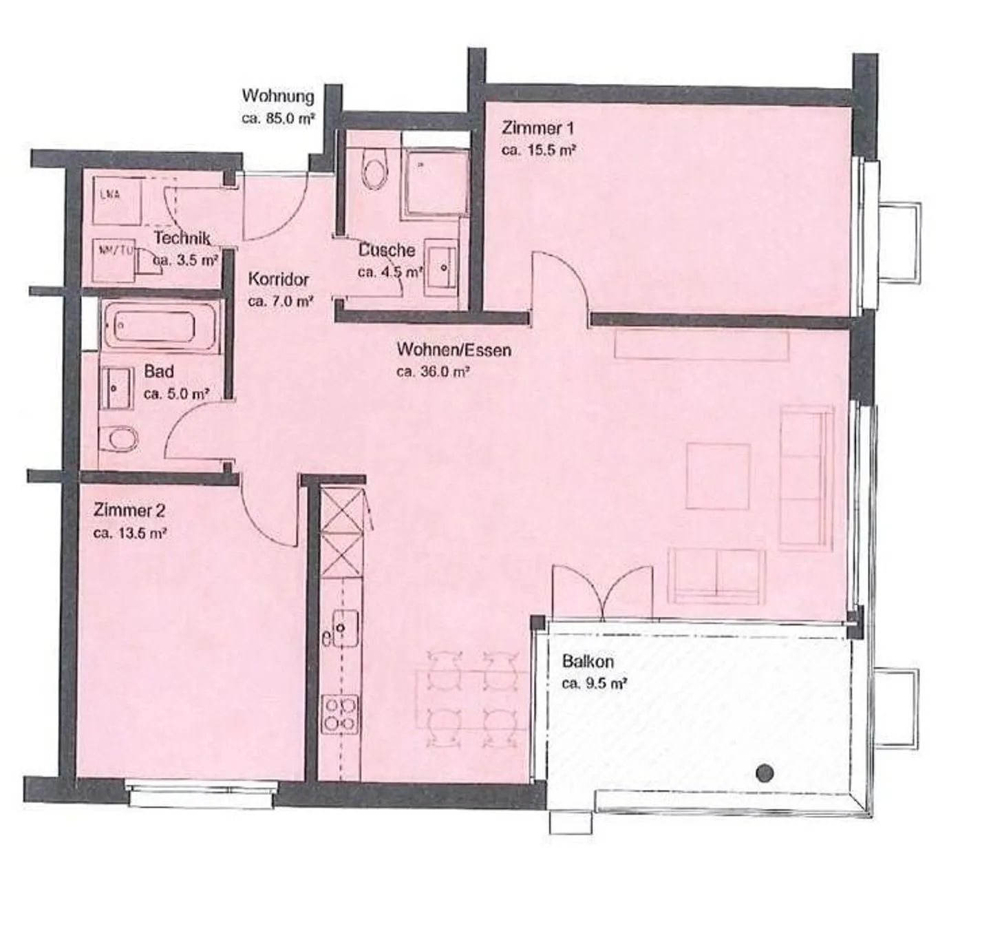 3½-Zimmerwohnung mit eigenem Waschturm - Foto 7 von 7