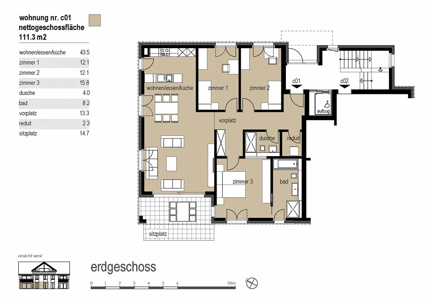 Geräumige Erdgeschosswohnung - Foto 2 von 4
