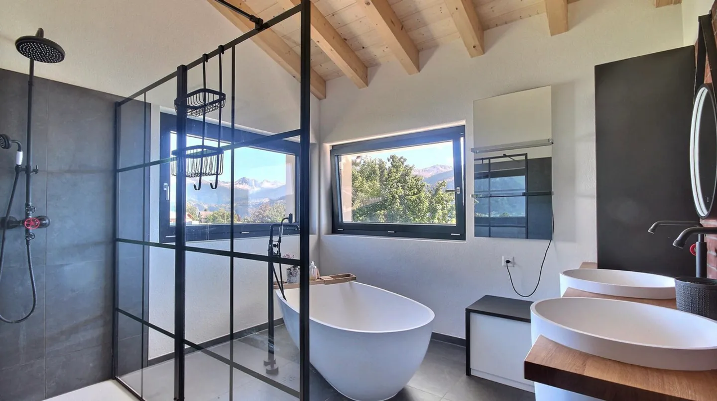 Villa nuova eccezionale a Lens - Vista mozzafiato sul lago del Louché - Foto 12 di 13