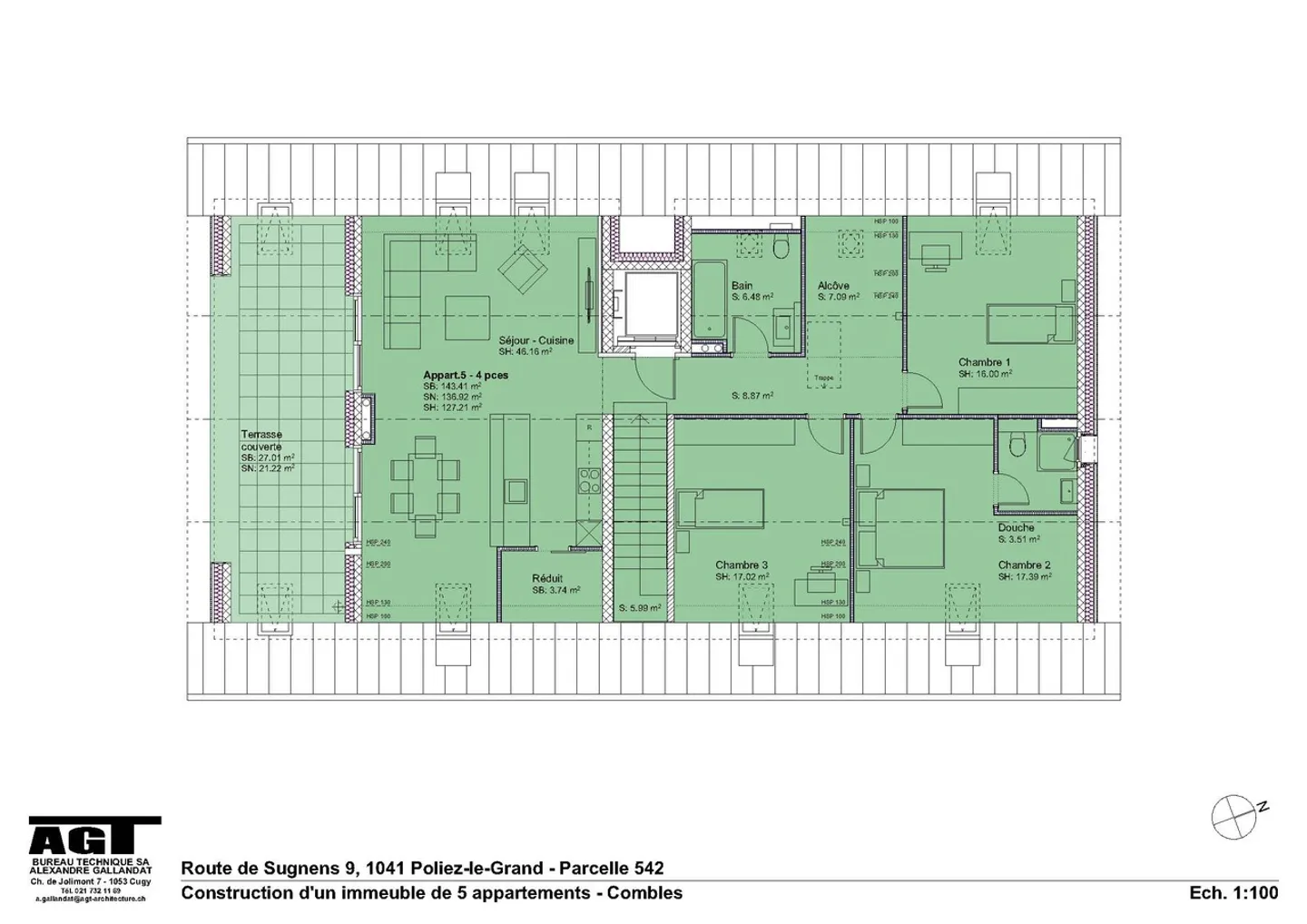 Poliez-le-Grand à 5 minutes d'Echallens 5 appartements en PPE - Photo 3 sur 3
