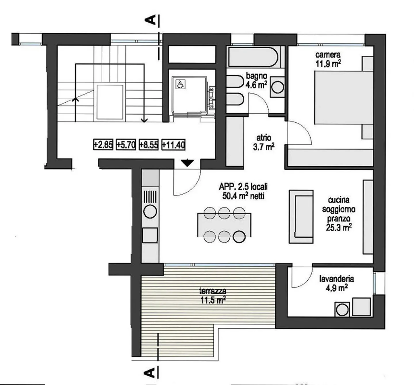 Exklusives Apartment mit Terrasse - Foto 6 von 9