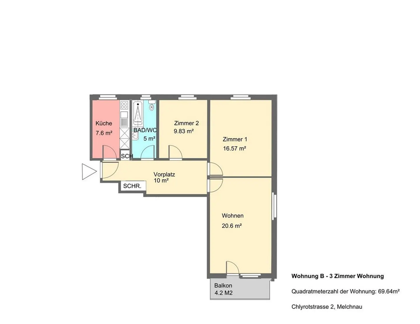 Nature-friendly and bright 3-room apartment in Melchnau - Photo 8 of 8