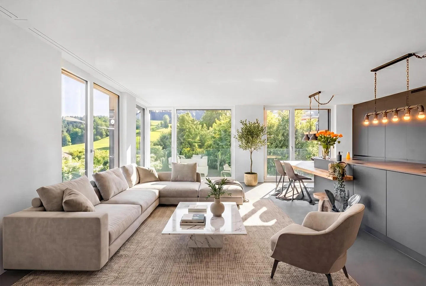 Vivre frais au printemps avec vue - Maison familiale semi-détachée moderne - Photo 3 sur 7