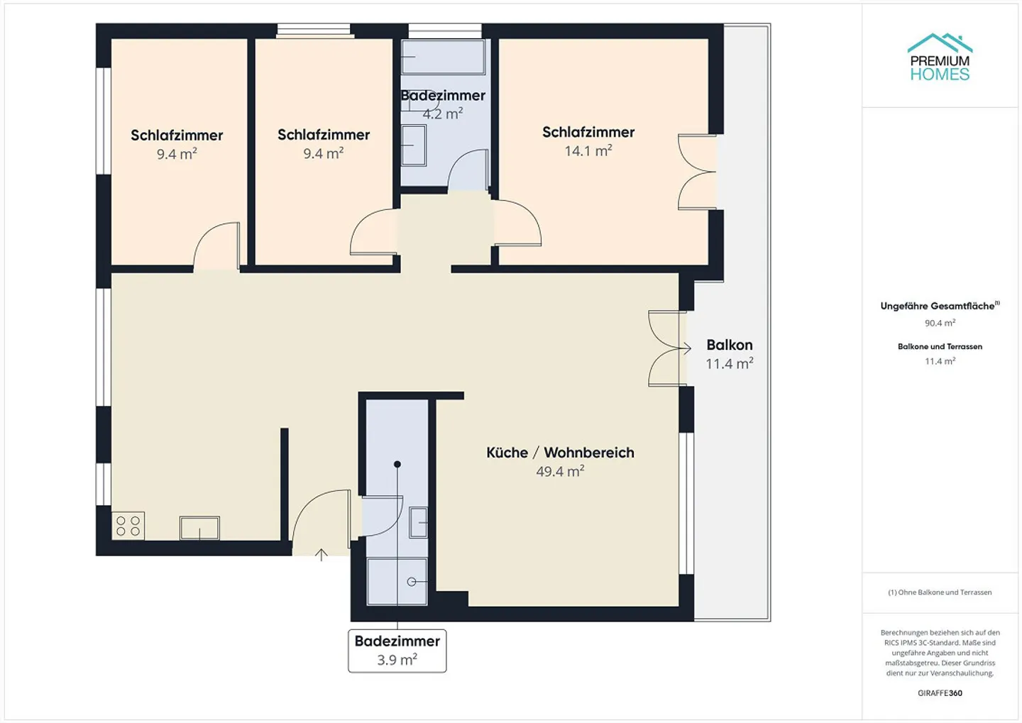 Beautiful 4.5 Room Apartment in a Quiet Location - Photo 10 of 10