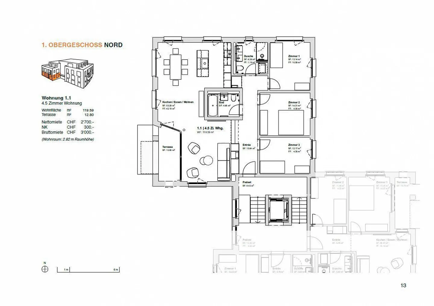 Modernes Apartment in Chur - Foto 8 von 8