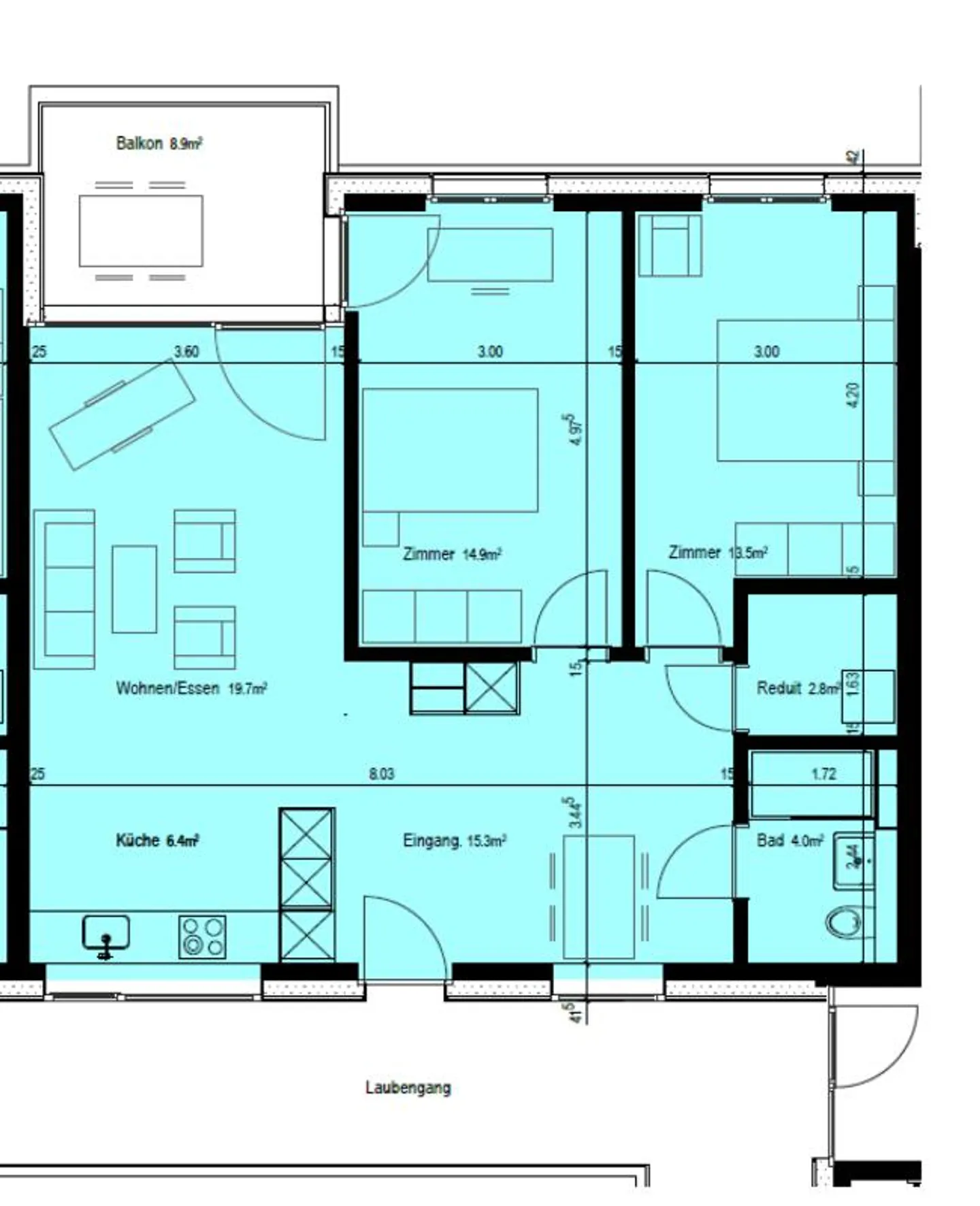 Moderne 3.5-Zimmerwohnung - Foto 5 von 5