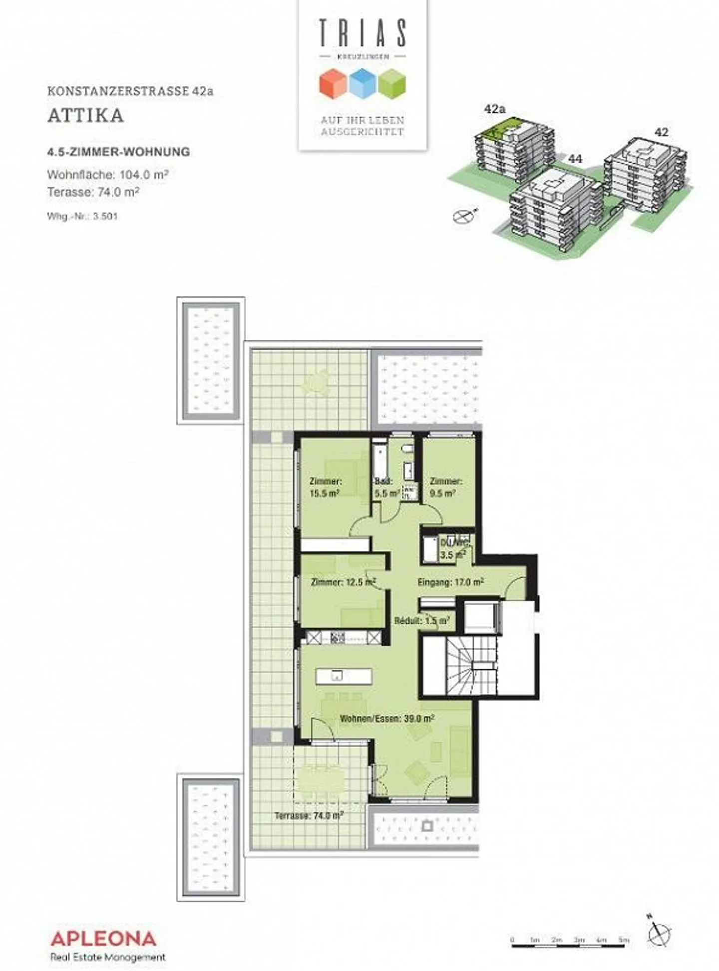 Traumhafte Penthouse mit Terrasse - Foto 6 von 6