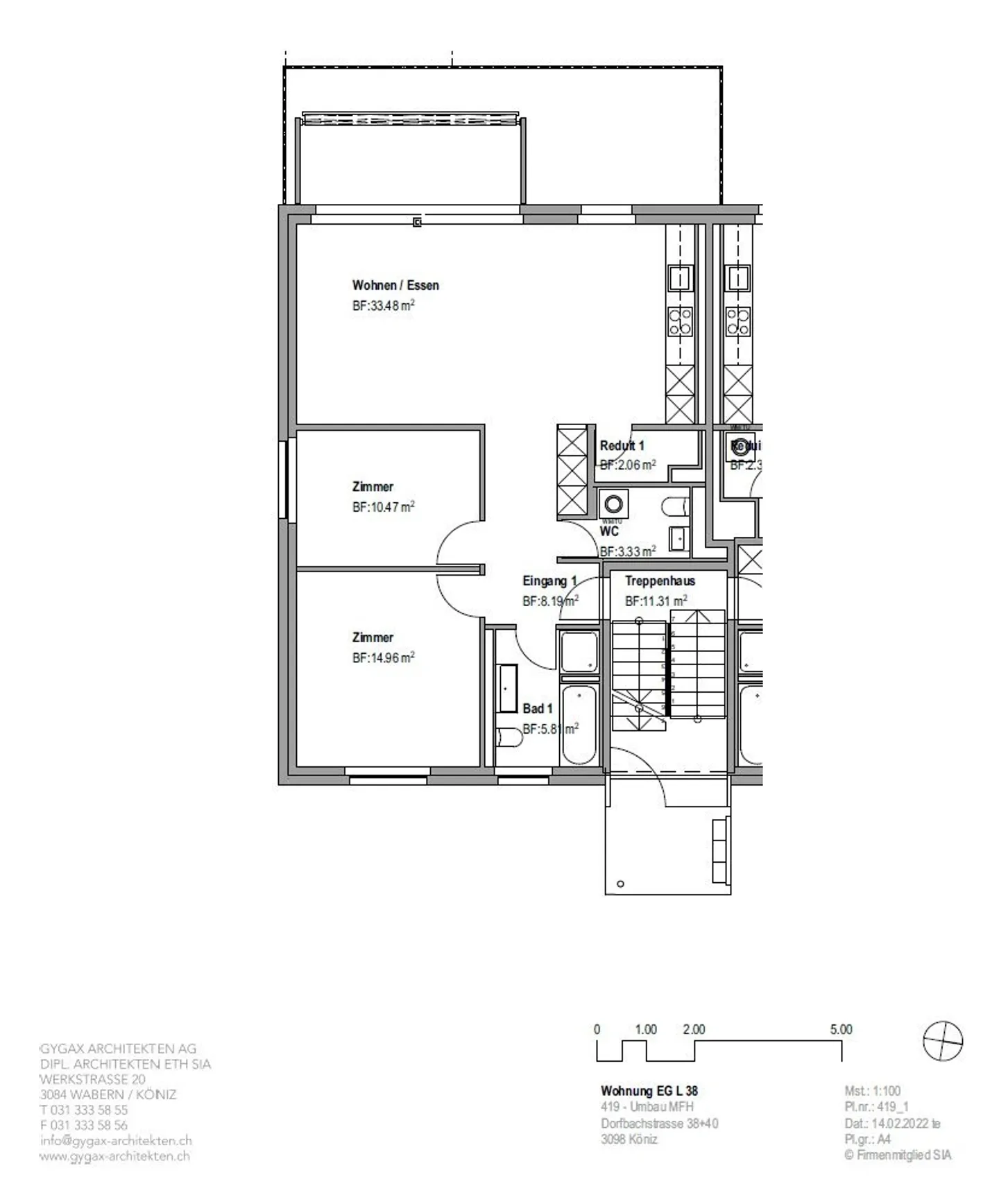 Appartamento 3.5 locali di 78 m² al 1° piano a sinistra (totalmente ristrutturato nel 2022) - Foto 12 di 12