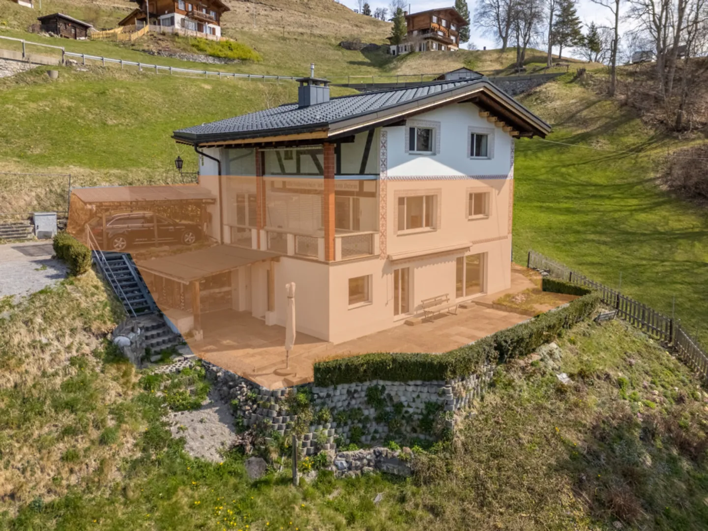Vivre avec une vue. Appartement de 4,5 pièces fraîchement rénové près d'Arosa - Photo 2 sur 17