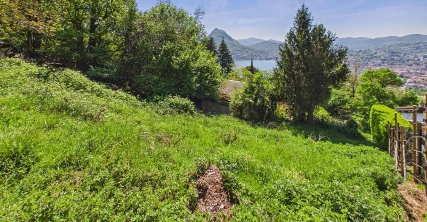 Grand terrain constructible avec vue sur le lac dans une zone tranquille, Viganello - Photo 10 sur 11