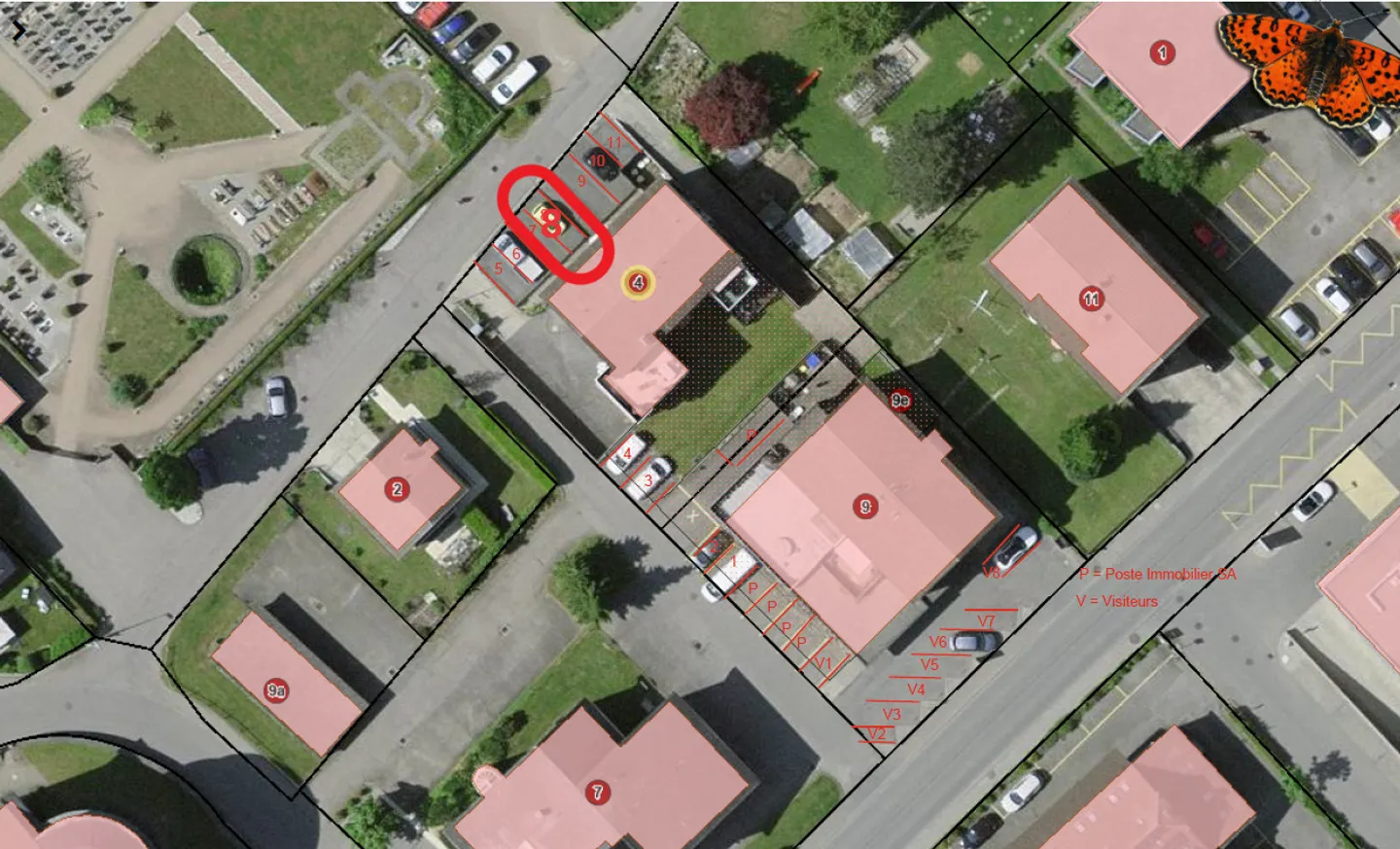 Belfaux - Außenparkplatz - Foto 2 von 3