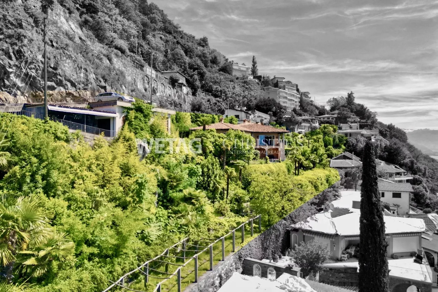 Villa méditerranéenne avec grand jardin, piscine extérieure et vue panoramique à vendre à Ronco sopra Ascona - Photo 13 sur 13