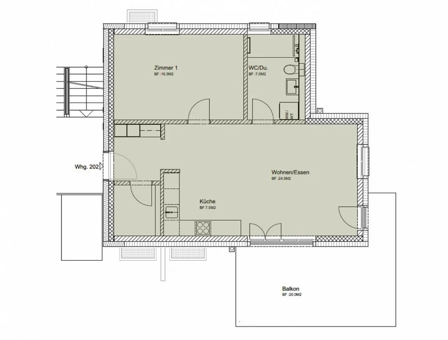 Moderno appartamento di 2,5 stanze con grande balcone a Thayngen! - Foto 8 di 8