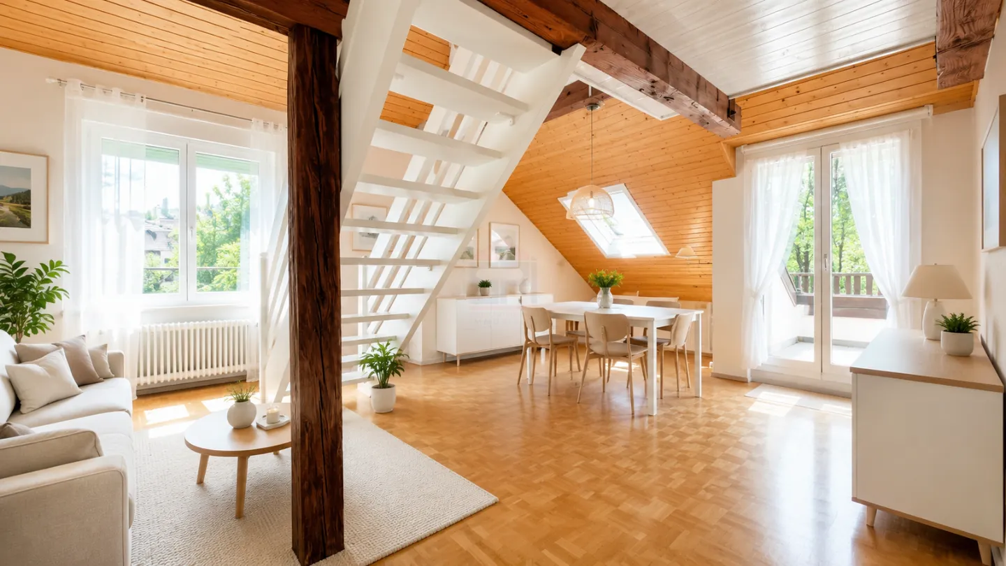 4-Zimmer-Penthouse von 113 m² im Zentrum von Bernex - Foto 1 von 6