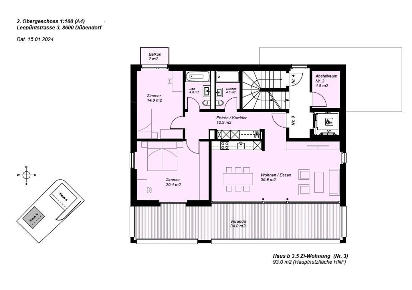 3.5 Room Apartment in Dübendorf - Photo 8 of 9
