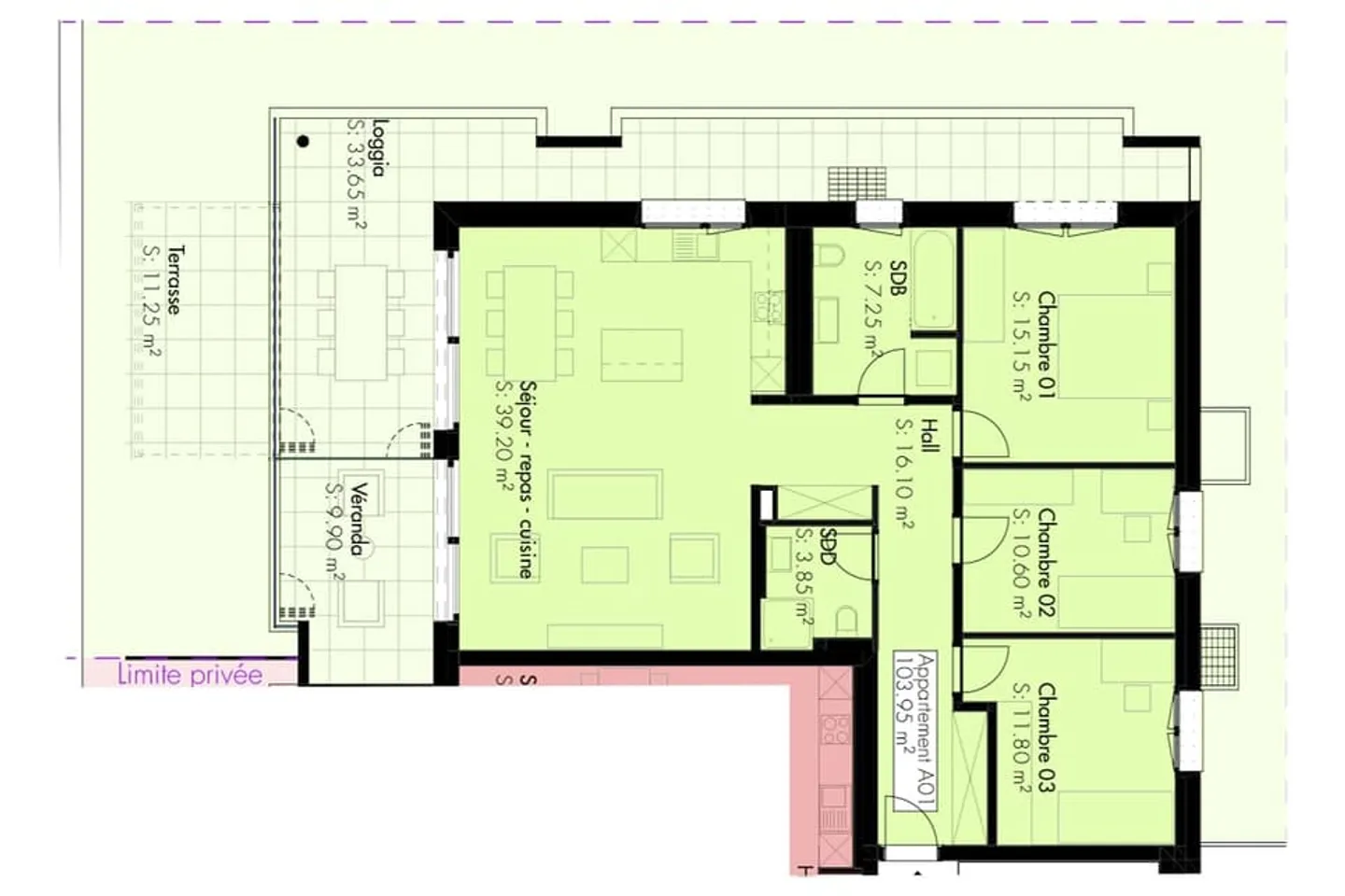 Nouvel Appartement avec Jardin - Photo 3 sur 10