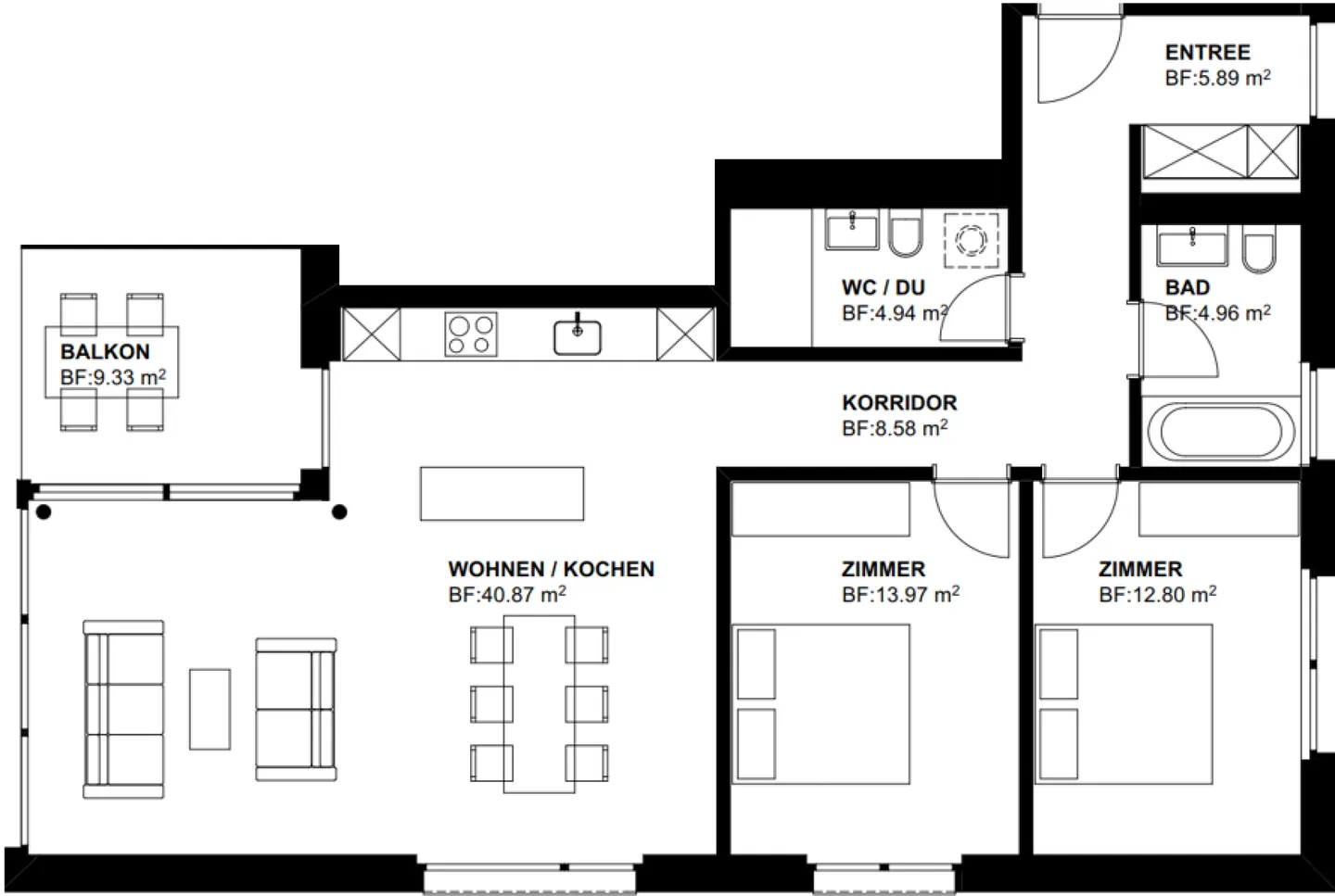 Moderne 3.5-Zimmerwohnung - Foto 7 von 7