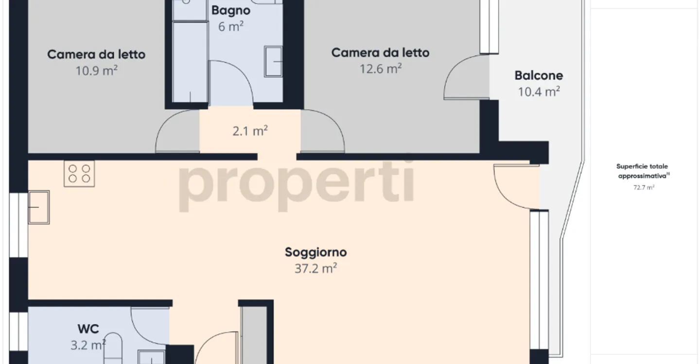 Modern and bright 3.5-room apartment in Biasca - Photo 11 of 13