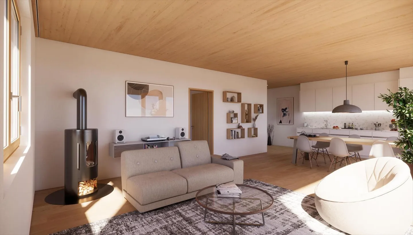 Appartement écologique de 2,5 pièces avec vue sur la forêt à Wienacht-Tobel - Photo 7 sur 8