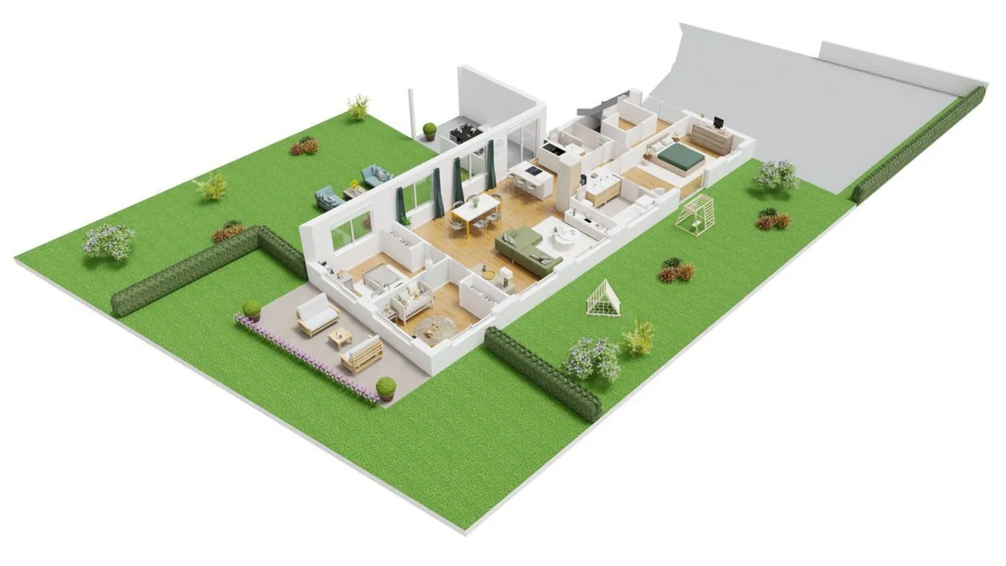 Renovated 4.5-room apartment with large private garden - Photo 9 of 9