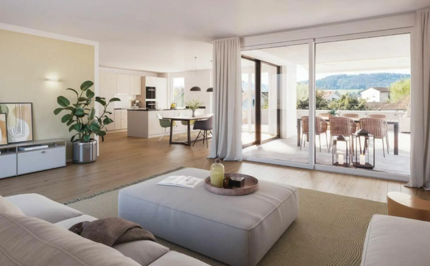 119 m² - 3.5-room garden apartment - 21 m² terrace - 39 m² garden share - Photo 3 of 8