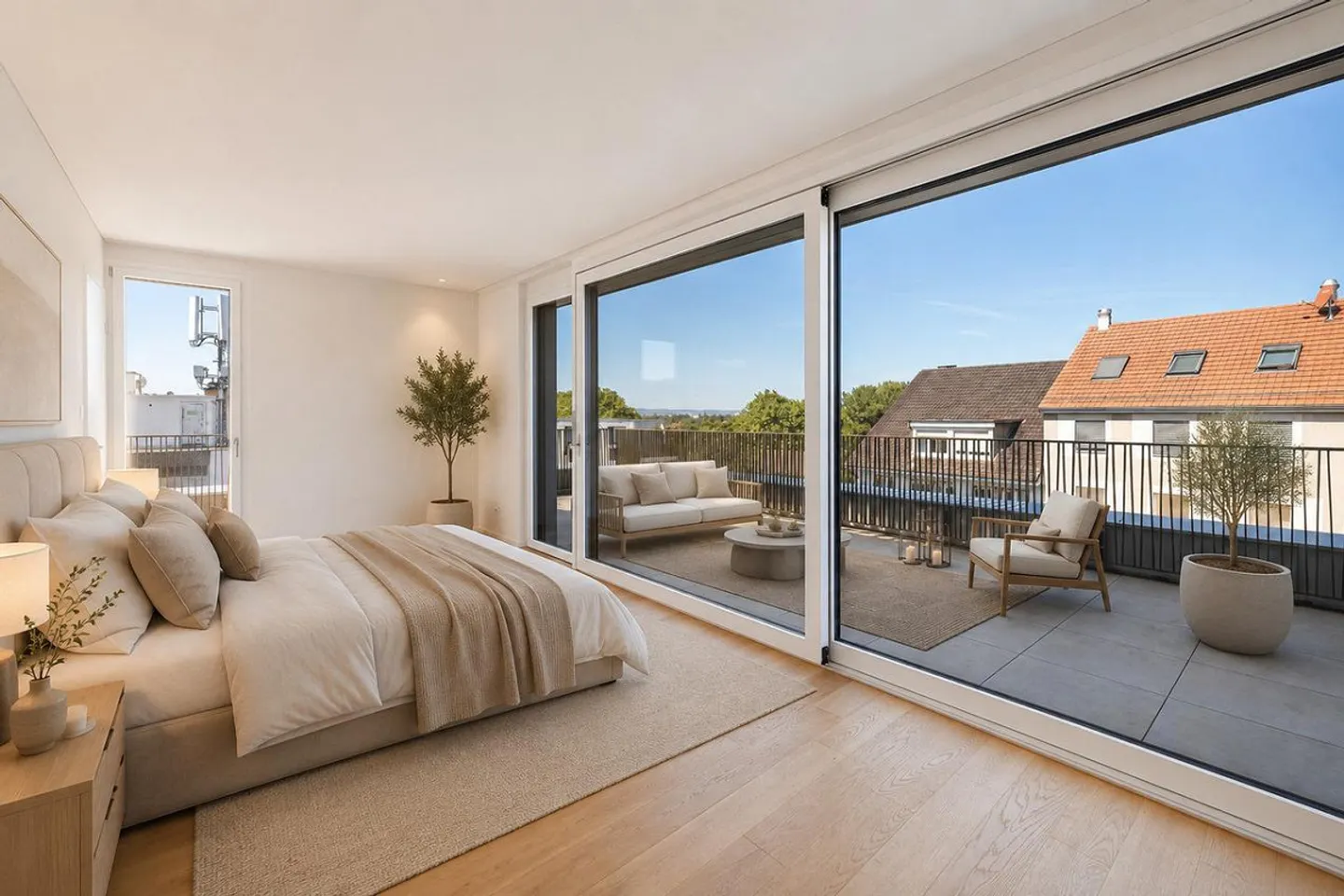 Sunny Attic in Riehen - Wide View & Spacious Terraces (W4.2) - Photo 7 of 22