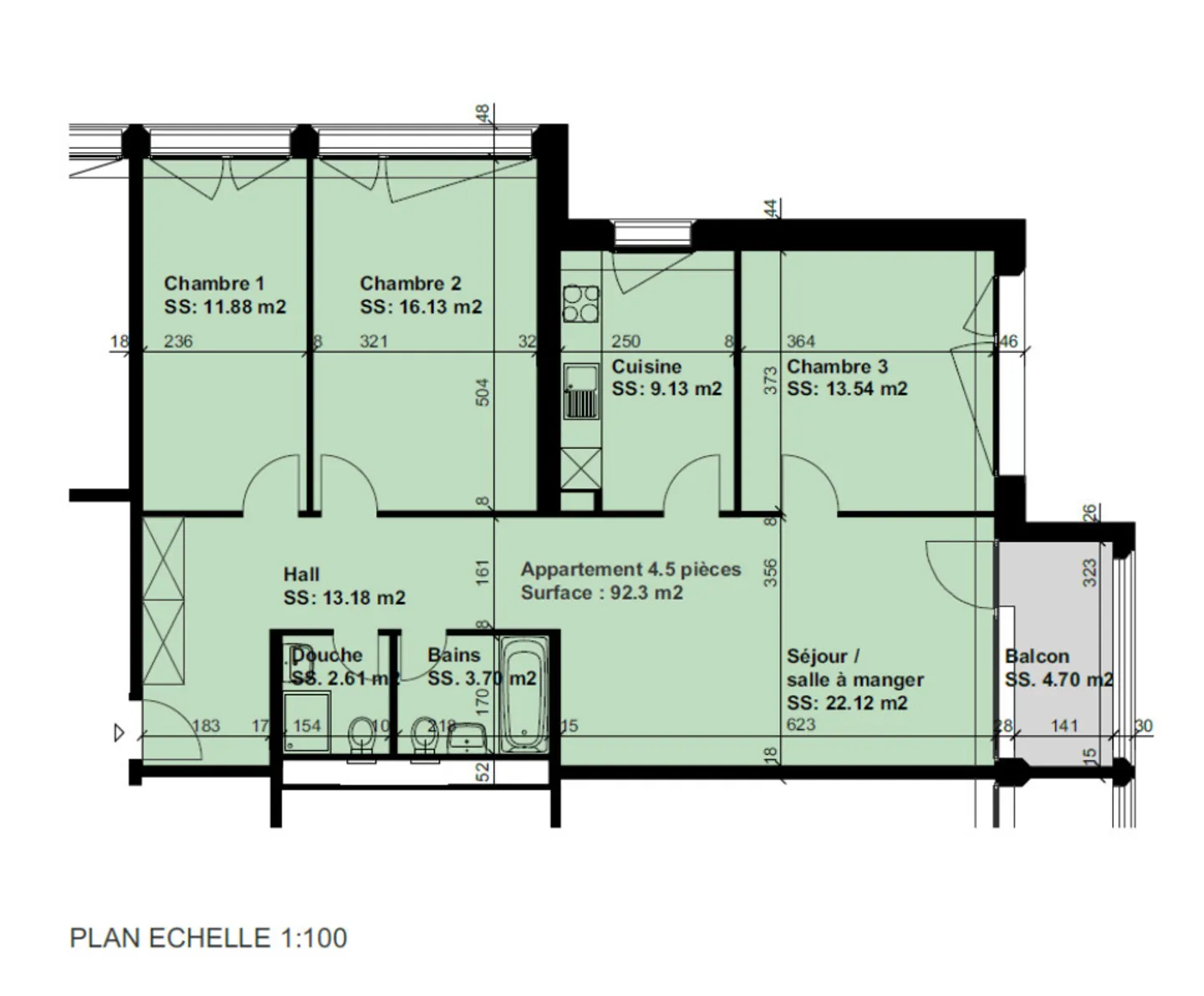Appartement de quatre pièces avec vue exceptionnelle sur le lac - Photo 10 sur 10