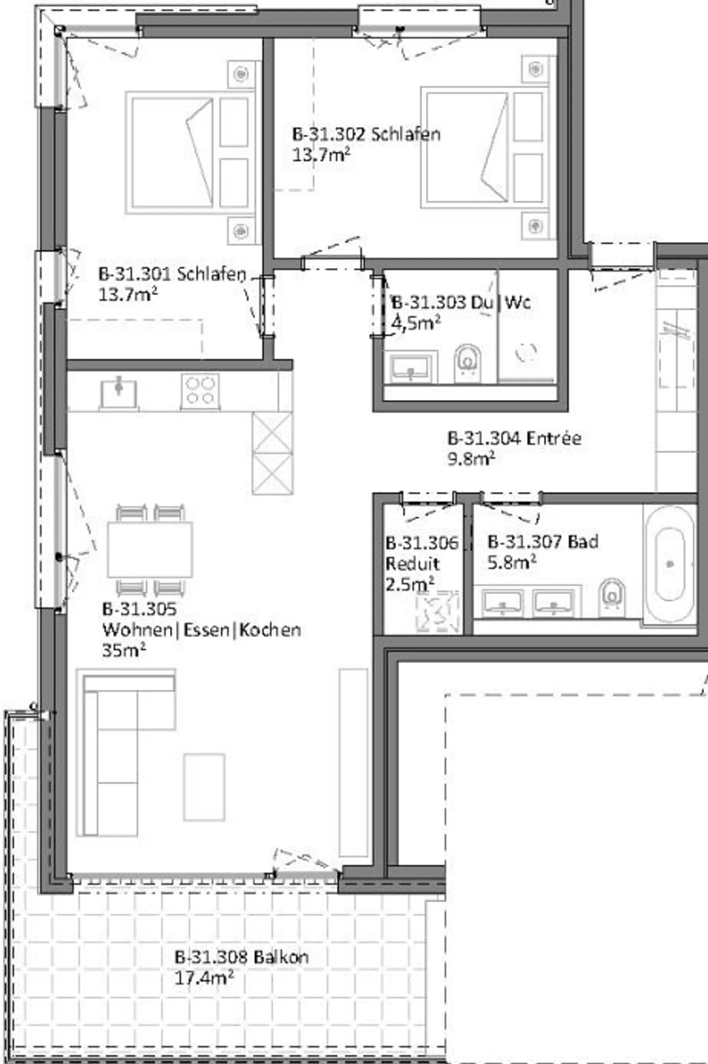 Moderne Wohnung in Igis - Foto 11 von 11