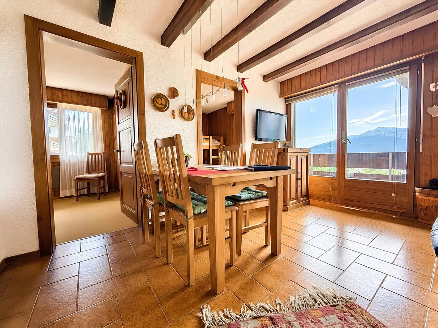 Schöne 3,5-Zimmer-Wohnung in Les Collons, atemberaubende Aussicht - Foto 1 von 7