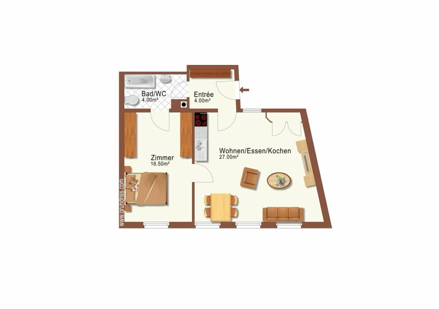 Charmante appartement 2 pièces au cœur de St. Gallen - Photo 7 sur 8