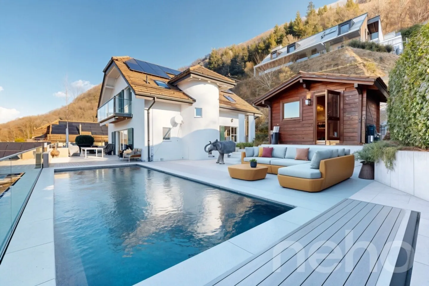 Wunderschönes Einfamilienhaus mit Panoramablick auf den See in Blonay - Foto 1 von 12