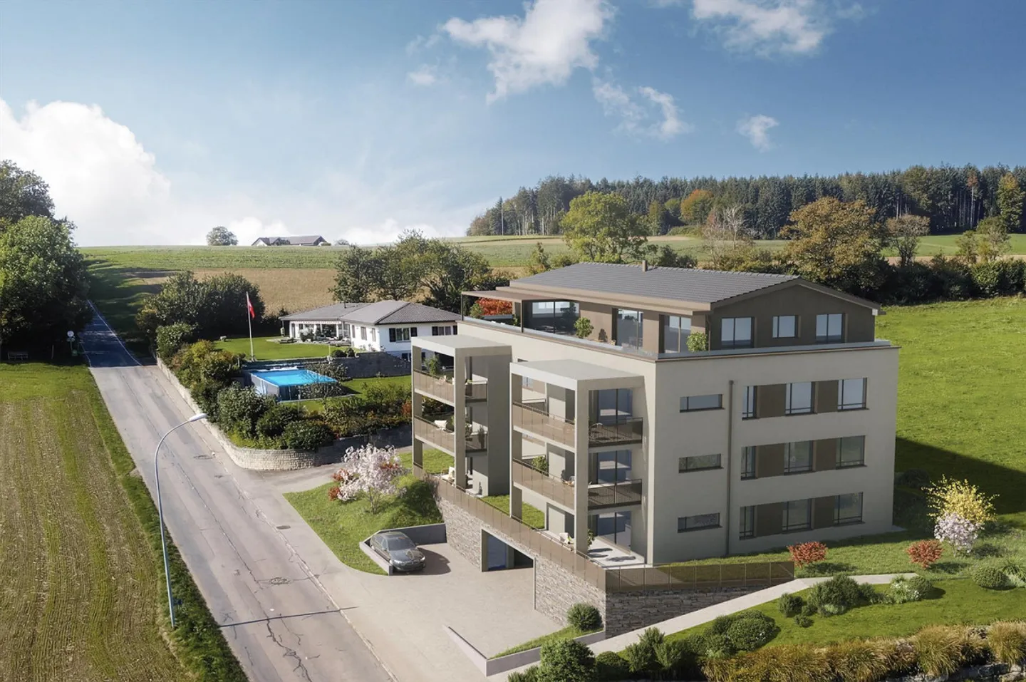 Nouvelle construction / Appartement de jardin spacieux et lumineux avec vue imprenable - Photo 1 sur 2