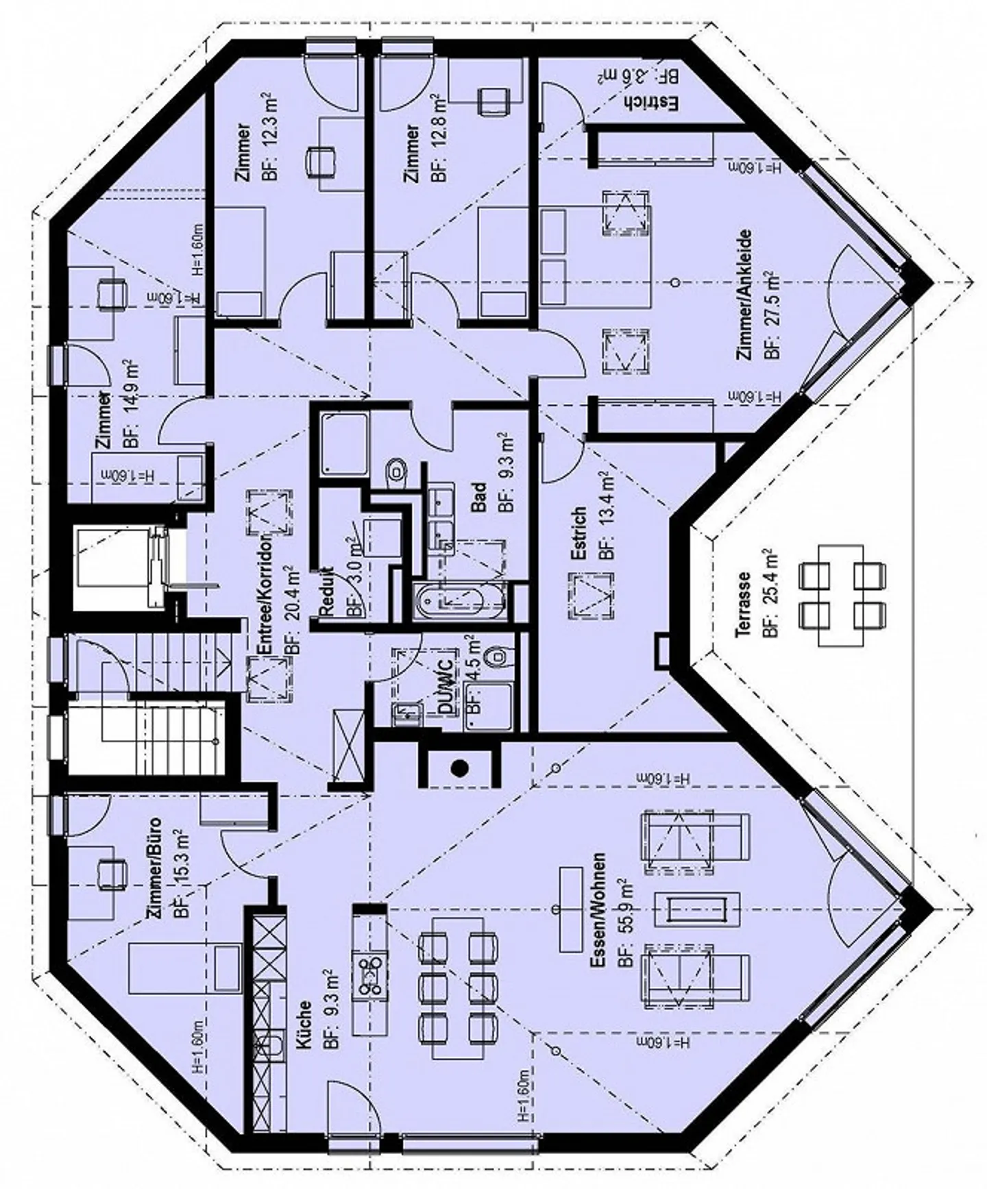 Appartement en Attique de 6,5 pièces - Photo 7 sur 7