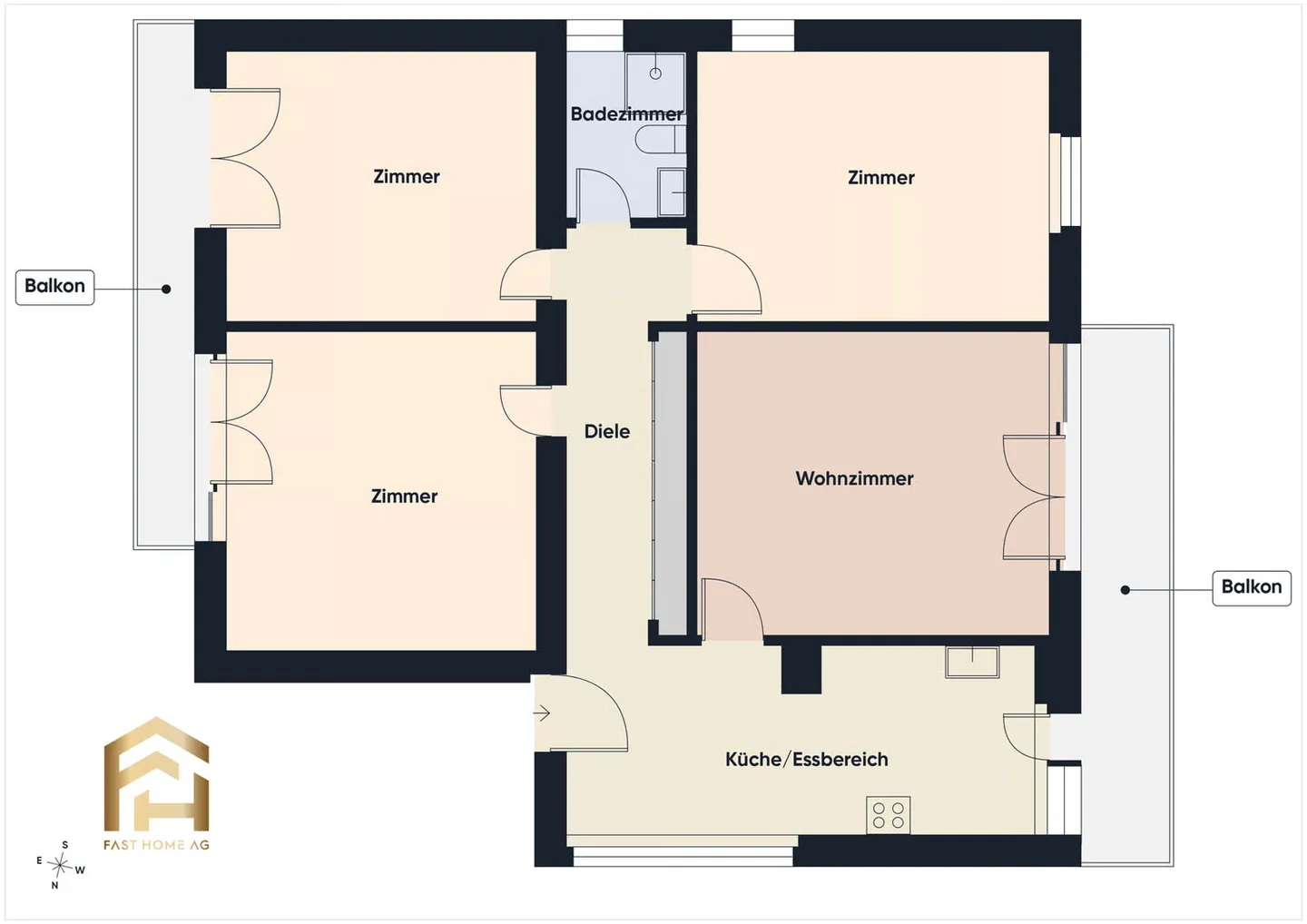 Geräumige 4.5-Zimmerwohnung - Foto 12 von 13
