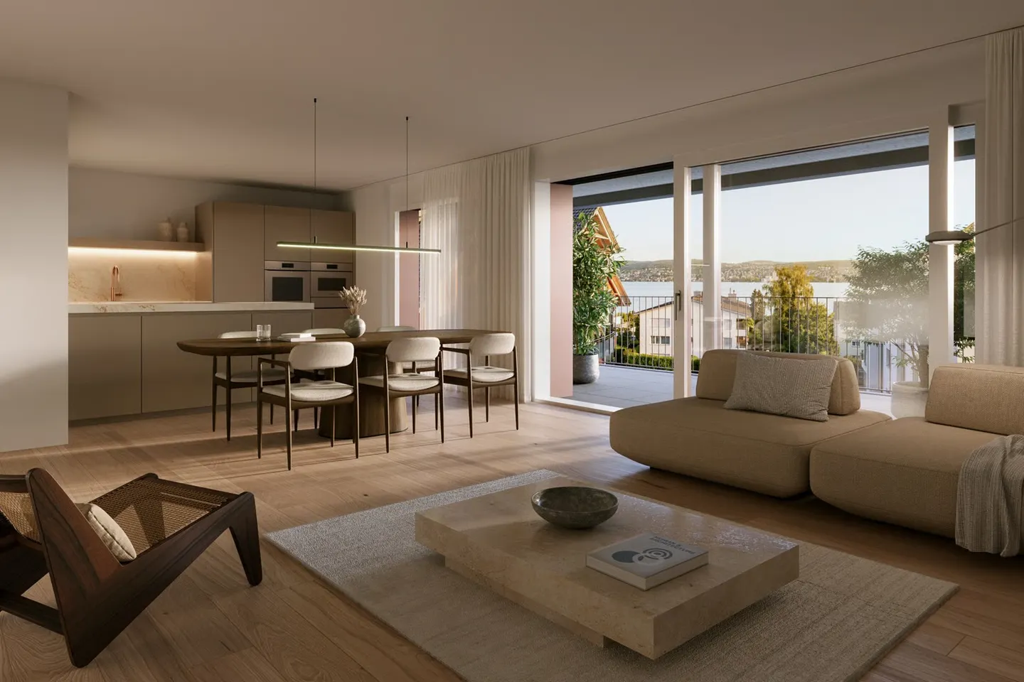 Neubau 3.5 Zimmer Wohnung mit See vor der Haustür - Foto 4 di 5