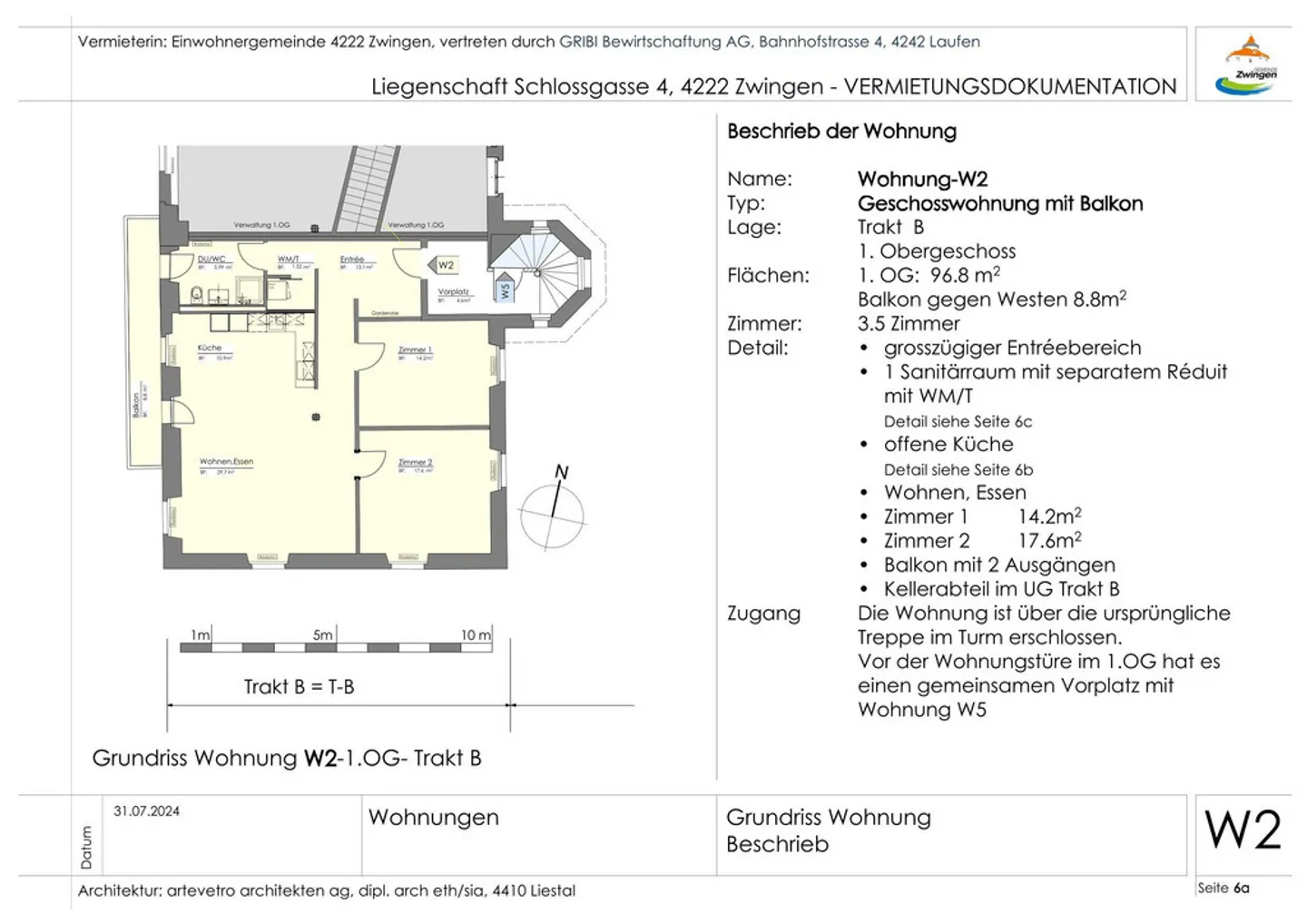 Erstvermietung nach Totalsanierung: wohnen mit Sicht auf die Birs - Foto 8 von 8