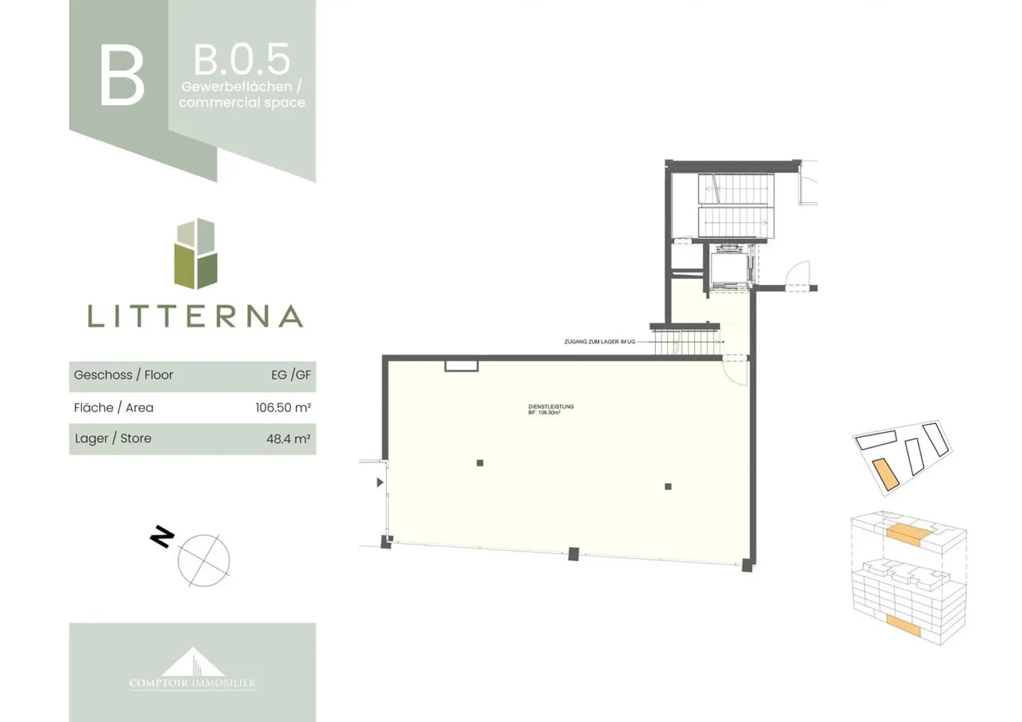 Last available area: 106.5 m² - versatile and ideally located! - Photo 9 of 9