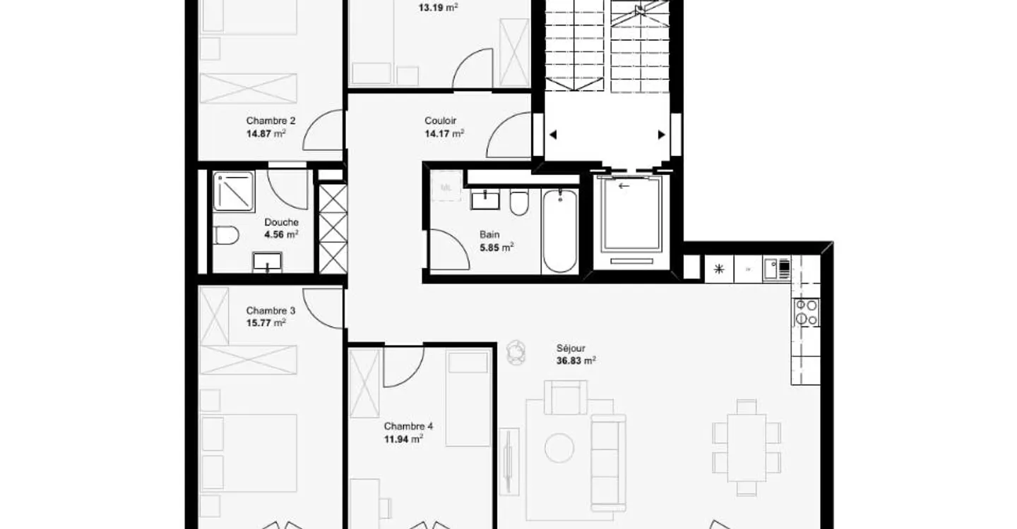 Appartement moderne avec jardin - Photo 3 sur 3