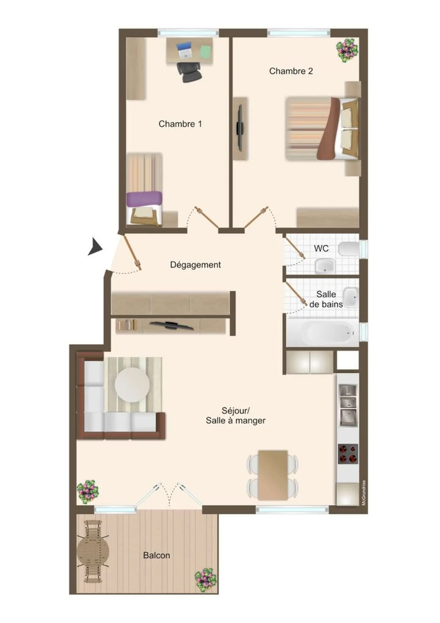 3.5-room apartment in Matran - Photo 10 of 10