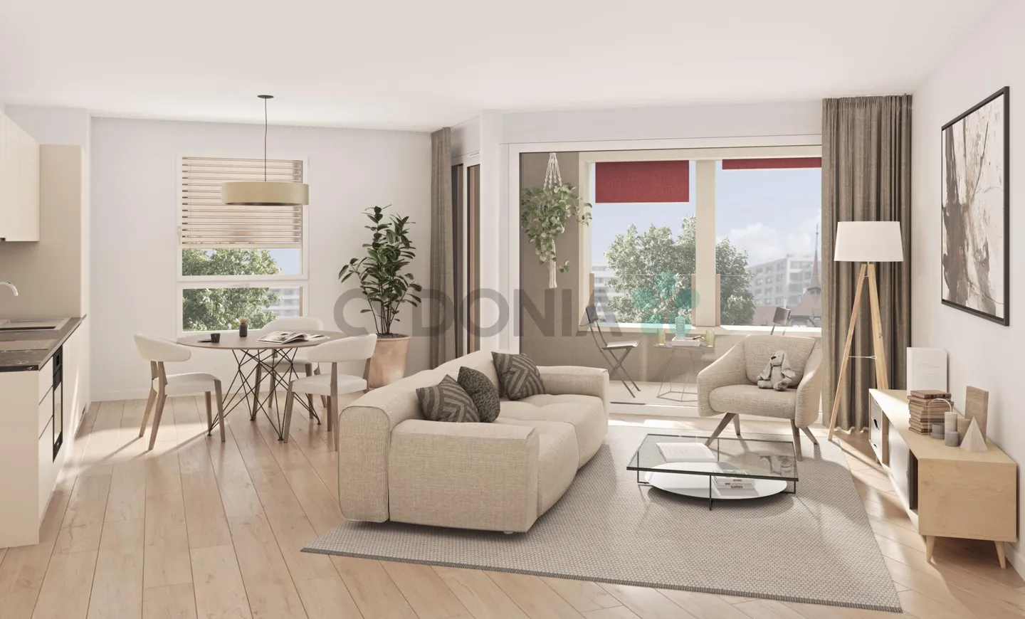 For Sale off plan a new 3-room apartment with loggia in Chêne-Bourg - Photo 1 of 2