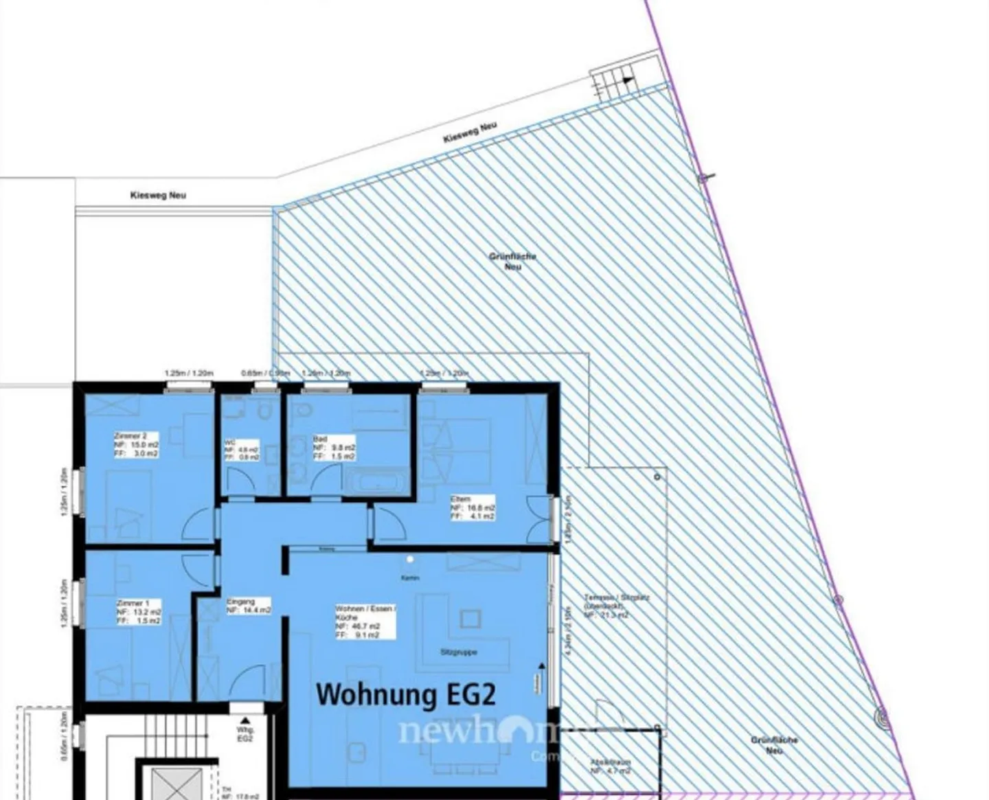 Appartamento moderno 4.5 stanze 130 m² con grande giardino - Foto 9 di 9