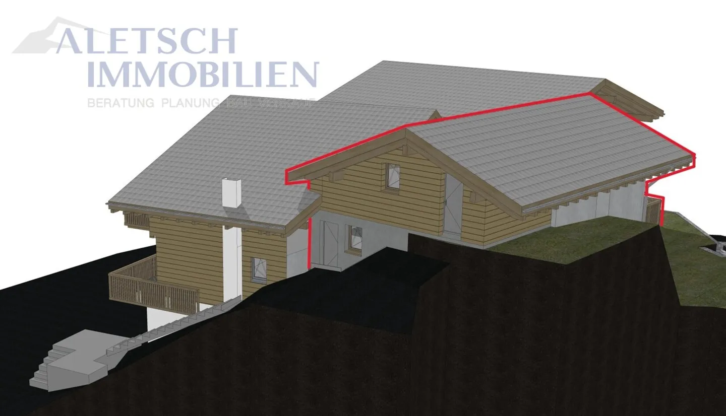 Sentiment de cottage au milieu du village - Appartement duplex 3.5 pièces, Fiesch - Photo 2 sur 2